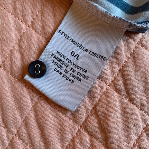 TERRA NOSTRA - Striped Sleeveless Button-Front Top with abstract print – Size L - Picture 12 of 13